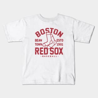 Boston Red Sox Retro 1 by Buck Tee Kids T-Shirt